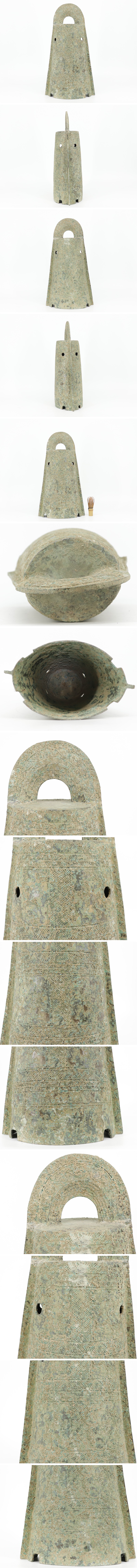 特価高品質青銅器 銅鐸 袈裟襷紋 半鐘 祭具 法具 神具 高さ50㌢ 重さ約5000㌘ A162 その他